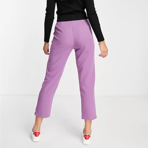 NWT Stradivarius slim tailored pants in purple - Picture 3 of 8